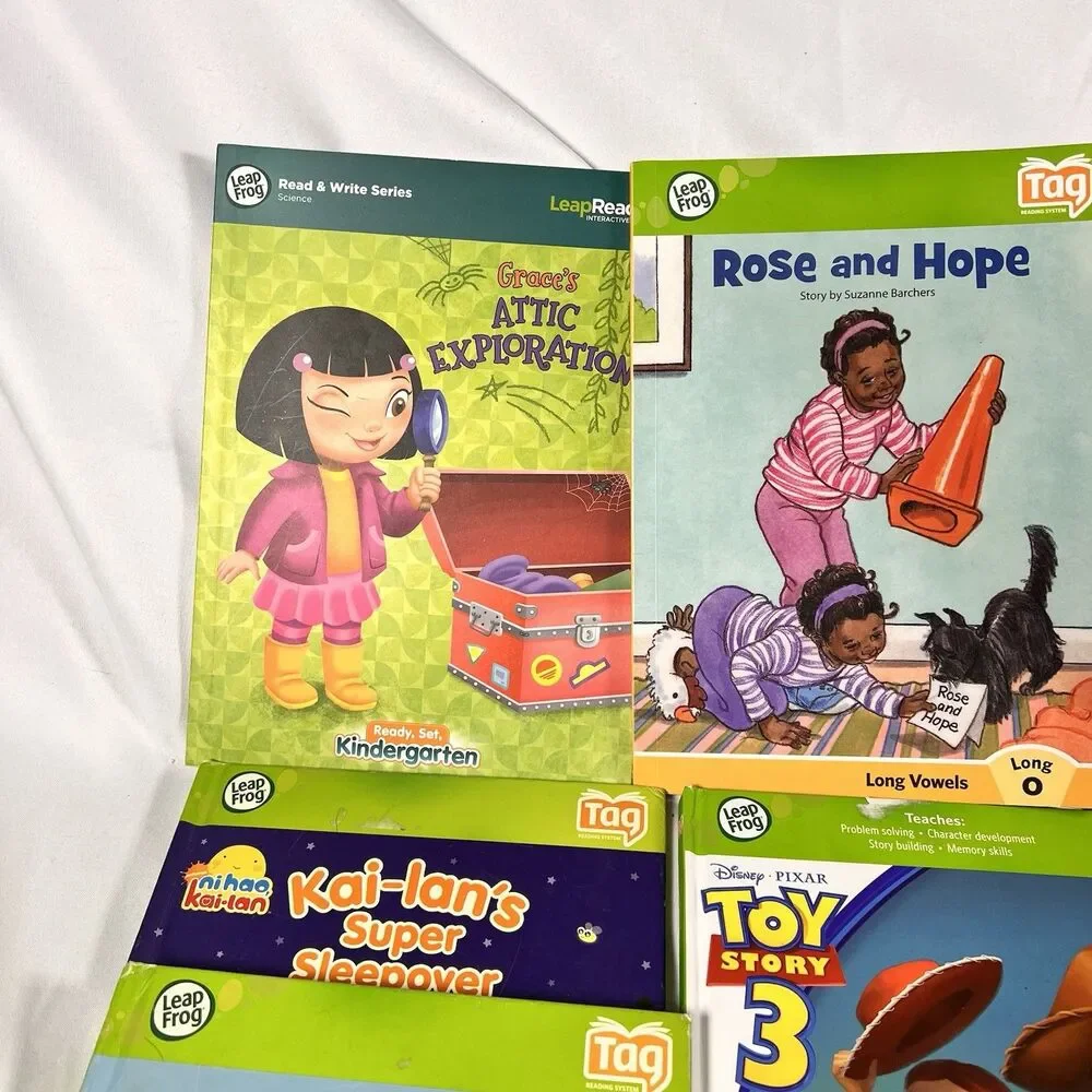 27 Leap Frog Tag/LeapReader Early Reading Interactive Books Lot + Pen, USB
